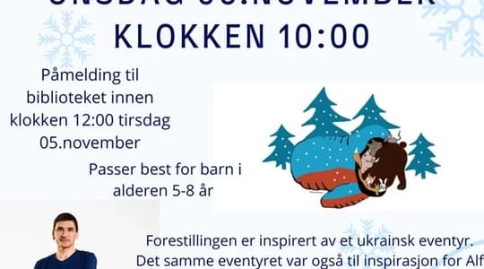 plakat om arrangementet. Når og hvor det skal være.